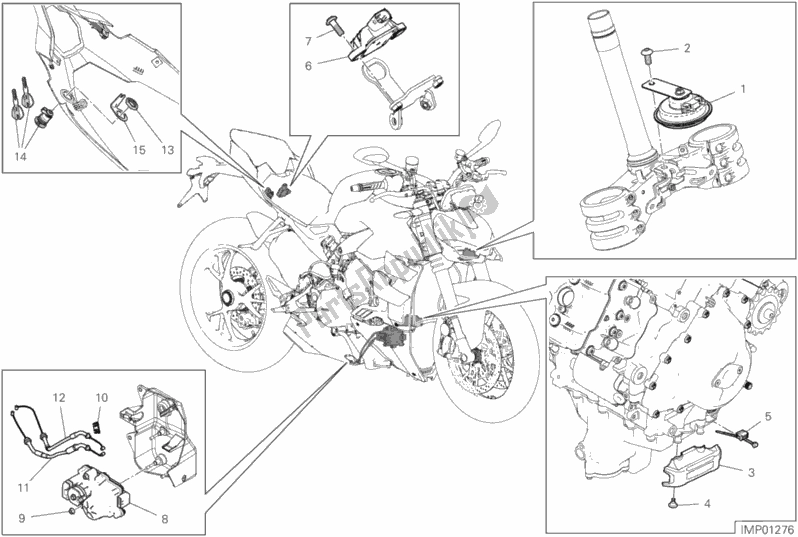 Todas las partes para 13e - Dispositivos Eléctricos de Ducati Streetfighter V4 S 1103 2020
